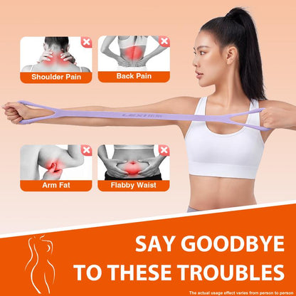 Figure 8 Resistance Bands for Women Men 8 Shaped Silicone Material Original Stretch Band for Arms Chest Expander Yoga Gym Fitness Home Workout Quick Effective Workouts Ergonomic Design Skin Friendly Portable Full Body Toning